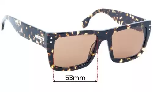 Sunglass Fix Replacement Lenses for Rusty Bas - 53mm Wide Rusty Bas Replacement Lenses 53mm wide