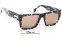 Sunglass Fix Replacement Lenses for Rusty Bas - 53mm Wide 