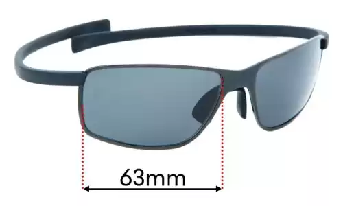 Sunglass Fix Replacement Lenses for Tag Heuer TH5021 Curve Series - 63mm Wide Tag Heuer TH5021 Curve Series Replacement Lenses 63mm wide