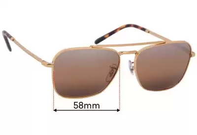Ray-Ban RB3636 New Caravan Replacement Lenses 58mm wide 