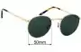 Sunglass Fix Lentes de Repuesto para Ray-Ban RB3637 New Round - 50mm Wide 