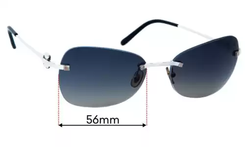 Sunglass Fix Replacement Lenses for Cartier 3441325 - 56mm Wide Sunglass Fix Replacement Lenses Cartier 3441325 - 56mm Wide