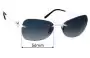 Sunglass Fix Replacement Lenses for Cartier 3441325 - 56mm Wide 