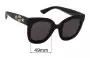 Sunglass Fix Verres de Remplacement pour Gucci GG0208S - 49mm Wide 