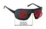 Police S8415  Replacement Lenses 95mm wide 