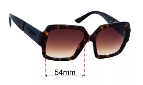 Prada SPR21X Lentilles de Remplacement 54mm wide 