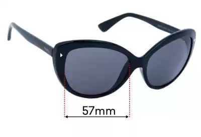 Prada SPR16S & PR16SS Replacement Lenses 57mm wide 
