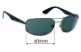 Sunglass Fix Verres de Remplacement pour Ray-Ban RB3527 - 61mm Wide 