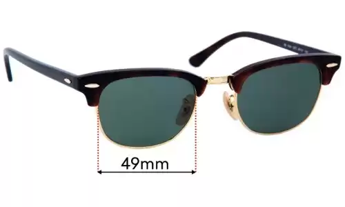 Ray-Ban RB5154 Clubmaster Lentes de Repuesto 49mm wide 