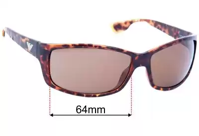 Emporio Armani EA9618/S Replacement Lenses 64mm wide 