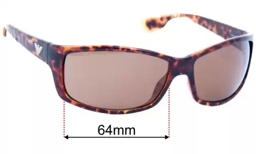 Emporio Armani EA9618/S Lentilles de Remplacement 64mm wide 
