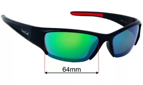 Bolle Totten 12302  Replacement Lenses 64mm wide 