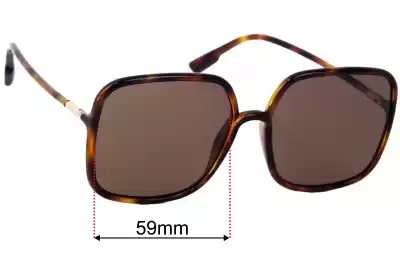Christian Dior Sostellaire1 Replacement Lenses 59mm wide 