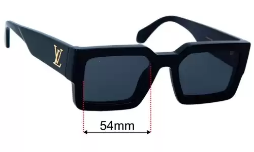 Louis Vuitton  Z1579W Replacement Lenses 54mm wide 