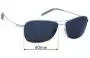 Sunglass Fix Replacement Lenses for Mosley Tribes Aviatrix - 60mm Wide 