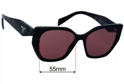 Prada SPR19Z Ersatzgläser 55mm wide 