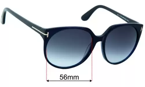 Tom Ford Agatha TF370 Lentes de Repuesto 56mm wide 