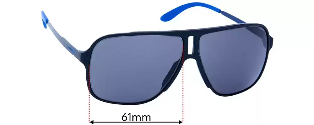 Verres De Rechange Sunglass Fix Pour Lunettes De Soleil Carrera 122/S - 61mm - Neufs