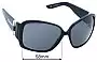 Sunglass Fix Replacement Lenses for Yves Saint Laurent YSL 6252/S - 58mm Wide 