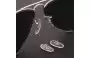 Tear Shaped Clip Silver (Ray Ban)  - Nose Bridge View 
