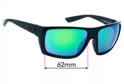 Costa Del Mar Hamlin Replacement Lenses 62mm wide 
