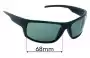 Sunglass Fix Replacement Lenses for Electric Tech One XL-S - 68mm Wide 