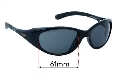 Maui Jim MJ142 Volcano Verres de Remplacement 61mm wide 