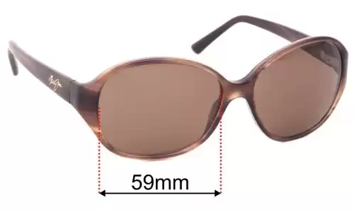 Sunglass Fix Replacement Lenses for Maui Jim MJ221 - 59mm Wide 
