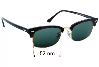 Ray-Ban RB3916 Clubmaster Square Replacement Lenses 52mm wide 