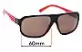 Sunglass Fix Replacement Lenses for Smith Gibson - 60mm Wide 