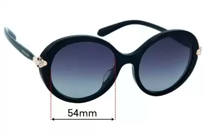 Bvlgari 8204-B-F Replacement Lenses 54mm wide 