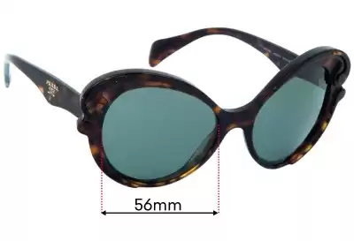 Prada SPR28N & PR28NS Ersatzgläser 57mm wide 