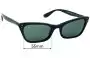 Sunglass Fix Replacement Lenses for Ray-Ban RB2299 Lady Burbank - 55mm Wide 