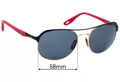Ray-Ban RB3685M Scuderia Ferrari Collection Replacement Lenses 58mm wide 