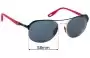 Sunglass Fix Ersatzgläser für Ray-Ban RB3685M Scuderia Ferrari Collection - 58mm Wide 