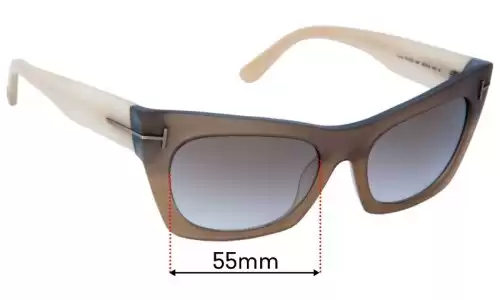 Tom Ford Kasia TF459 Replacement Sunglass Lenses - 55mm 