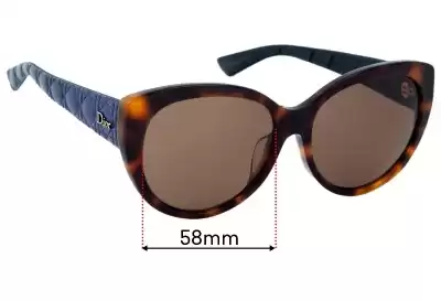 Christian Dior Lady 1RF Replacement Lenses 58mm wide 