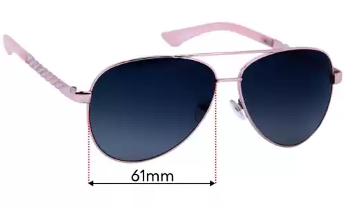 Sunglass Fix Replacement Lenses Fiorelli Stella - 61mm Sunglass Fix Replacement Lenses for Fiorelli Stella - 61mm