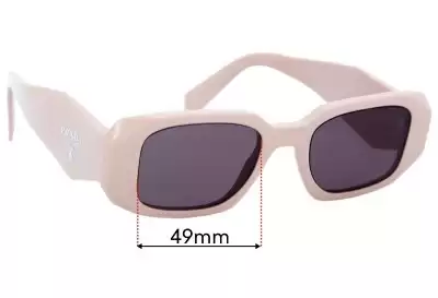 Prada SPR17W Replacement Lenses 49mm wide 