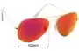 Sunglass Fix Replacement Lenses for Ray-Ban RB3026 Diamond Aviator - 62mm Wide 