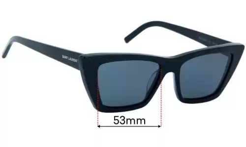 Sunglass Fix Replacement Lenses for Saint Laurent SL276 Mica - 53mm Wide Saint Laurent SL276 Mica Replacement Lenses 53mm wide