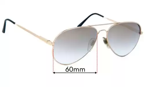 Vuarnet Pouilloux 4036 PM Replacement Lenses - 60mm Vuarnet Pouilloux 4036 PM Replacement Sunglass Lenses - 60mm