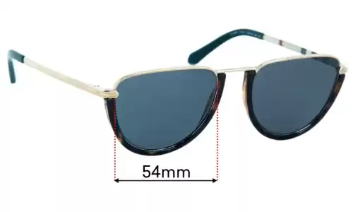 Sunglass Fix Replacement Lenses for Burberry B 3098 - 54mm Wide 
