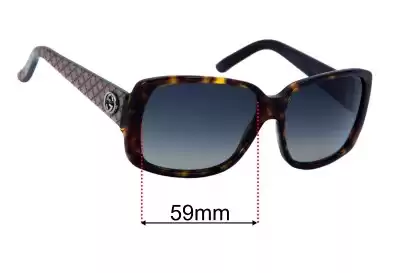 Gucci GG3161/S Replacement Lenses 59mm wide 