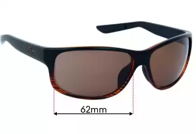 Maui Jim MJ840 Kaiwi Channel Verres de Remplacement 62mm wide 