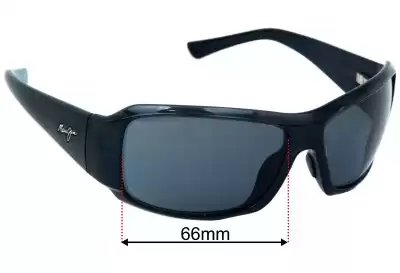 Maui Jim MJ255 Nine Palms Verres de Remplacement 66mm wide 