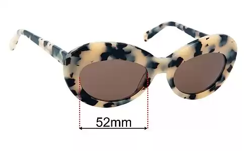 Poms Sabina Sunglasses Replacement Lenses - 52mm Wide 