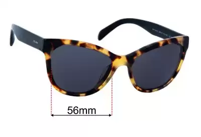 Prada SPR21SF Replacement Lenses 56mm wide 