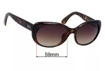 Ray-Ban RB4325-F Replacement Lenses 59mm wide 