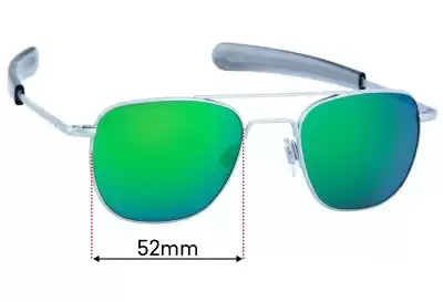 American Optical Original Pilot New Replacement Lenses 52mm wide 